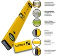 Stabila Wasserwaage Wasserwaage Type 70 W, 60 cm, leichtes Alu-Profil