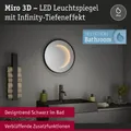Paulmann LED Leuchtspiegel Miro IP44 Tunable 70lm Schwarz matt 3DInfinity Effekt