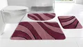Otto Home Badematte "Anna, Badvorleger, Badezimmer Teppich" Gr. 6, rot (bordeaux, beere), rechteckig (90cm x 160cm ), 1 Stk.