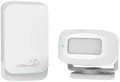 CASAcontrol Durchgangmelder: Funk-Durchgangsmelder & Alarm, PIR, batteriebetriebene Klingel, weiß (Durchgangsalarm, Batterie-Funk-Durchgangsmelder, Infrarot)