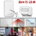 CASAcontrol Funk-Durchgangsmelder & Alarm, PIR, batteriebetriebene Klingel, weiß