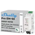 Shelly Pro EM 50A Energiezähler WLAN LAN DIN-Schiene 2 Kanäle 1 Phase