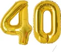 Gold Folienballon 40" Geburtstag Zahl Deko Helium Männer Frauen Party Jubiläum