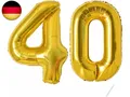 Geburtstag zahlen luftballon 40 jahre | Folienballon Gold- Folienballon in