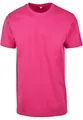 Build Your Brand Herren T-Shirt Round Neck, Männer Basic T-Shirt mit Rundhalsausschnit, Regular Fit, Baumwolle, Hibiskus pink, 4XL