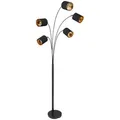 Globo Lighting Led, Schwarz, Metall, F, 70x204x74 cm, Lampen & Leuchten, Innenbeleuchtung, Stehlampen, Stehlampen