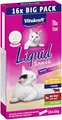 Vitakraft Liquid Snack, Katzen Leckerli, Katzensnack cremig, mit Rind, mit Huhn, in einzelnen Sachets, 1 Vorratspackung (16x 15g)