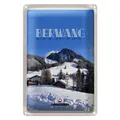 Blechschild Reise 18x12cm Berwang Österreich Schnee Skiurlaub