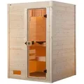 Weka Sauna Valida Gr. 1 mit Glastür - Massivholzsauna 38 mm 4,5 kW Saunaofen OS inkl. Steuerung