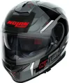 Nolan N80-8 Wanted N-Com Helm, schwarz/grau/rot, S (56)