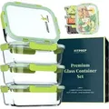 Luftdichte Behälter-Set 8-teilig 880ml Dauerhaft - Transparent/Grün