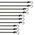 Schwerlast 10 Pack Elastisch Spanngummis mit Haken an beiden Enden Camping Sh...