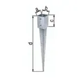 Gah Einschlag-Bodenhülse a71xb71xc150xd750mm STA roh TZN Hülsen 211271
