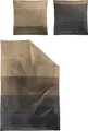 Irisette Bettwäsche Edel-Feinbiber braun-grau Größe 1x 155x200 cm + 1x 80x80 cm