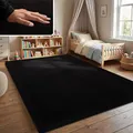 Paco Home Teppich Kinderzimmer Kinderteppich Baby Spielteppich Krabbeldecke Krabbelmatte Weich rutschfest Jungen Mädchen Deko, Grösse:160x220 cm, Farbe:Schwarz