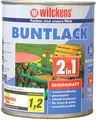 Wilckens 2in1 Acryl Buntlack für Innen und Außen, seidenmatt, 750 ml, RAL 5010 Enzianblau