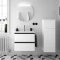 Schrank wandhängend SPIRIT 600 2 Metallauszug WEIß GLÄNZEND 598 x 540 x 450 mm