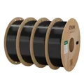 eSUN PLA Filament 1.75mm, PLA Basic 3D Drucker Filament Maßgenauigkeit +/- 0.03mm, 1KG pro Spule, 4 Spulen 3D Druck 3D Filament, Schwarz
