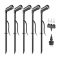 ledscom.de LED Gartenstrahler Spico schwarz mit Erdspieß für außen IP44 je 105lm warm-weiß 5er Set