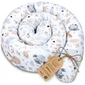 Totsy Baby Seitenschläferkissen Bettschlange Body Pillow - Kopfkissen lang Bettrolle Schlafkissen weiß 200 cm