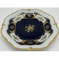 Casa Padrino Luxus Barock Porzellan Teller Weiß / Dunkelblau / Gold Ø 33 cm - Porzellan Essteller - Luxus Barock Porzellan Accessoires - Reichenbach Porzellan - Luxus Qualität - Made in Germany