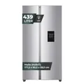 YUNA Side by Side Serebro Grande SBS-E 439 Liter | NoFrost | Wasserspender mit Wassertank | Display und Touch Control | Sehr leise mit 39 dB | Holiday Modus | Schnellgefrierfunktion