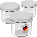 WELLGRO 100x Einmachgläser 235ml – Schraubdeckel TO82 weiß – Made in Germany – Vorratsgläser, Marmeladengläser, Aufbewahrungsgläser & Gärgläser