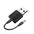 Isobel Bluetooth Adapter 5.0 Bluetooth Receiver Transmitter 2 in 1 Wireless Mini Sender Empfänger mit AUX 3,5mm Klinke für TV-PC-Kopfhörer Lautsprecher Auto- / Heimstereosystem, USB-Netzteil