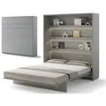 Compleo24 Schrankbett, Grau, Holzwerkstoff, Rechteckig, 180x200 cm, Schlafzimmer, Betten, Klappbetten