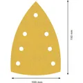 Bosch Professional Zubehör EXPERT C470 Schleifpapier mit 7 Löchern für Multischleifer, 100 x 150 mm, G 240, 10-tlg. (240) (2608901119)