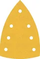 Bosch Schleifblatt C470 2608901119 | Multischleifer Dreieck 100x150mm K240 | 10 Stück | für Holz, Farbe | Klett, gelocht