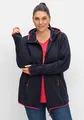 sheego Große Größen: Funktionsjacke aus Fleece, mit Kapuze, tiefblau, Gr.40/42-56/58 15313102261