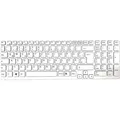 DE Weiß Tastatur mit Silber Rahmen ohne Beleuchtung Version2 kompatibel für Sony Vaio SVE-17 - Weiß/Silber