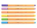 STABILO Punkt 88 Fineliner Pigment Futter Pastell Set 6 Stifte