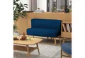 HOMCOM Loveseat Sofa 2 Sitzer mit Samt-Optik (Couch, 1-St., Modern Polstersofa), Dunkelblau 117 x 56,5 x 77 cm