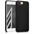 kwmobile Hülle kompatibel mit Apple iPhone 7 Plus/iPhone 8 Plus Hülle - Silikon Handy Case - Handyhülle weiche Oberfläche - kabelloses Laden - Schwarz
