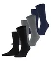 FALKE Herren Socken Family Multipack M So nachhaltige Baumwolle einfarbig 3 Paar, Mehrfarbig Black Grey Blue 0010, 39-42