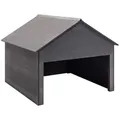 vidaXL Mähroboter-Garage Rasenmäher Garage Grau 80x80x70 cm WPC, BxTxH: 80x80x70 cm grau