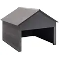 vidaXL Mähroboter-Garage Rasenmäher Garage Grau 80x80x70 cm WPC grau