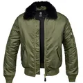 Brandit Outdoorjacke Brandit US Fliegerjacke MA2 mit Fellkragen grün 5XL