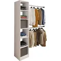 Ebuy24 - Dacho2 Kleiderschrank Regal Mit 2x Kleiderstange 6 Ablagen Weiß.