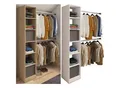 VCM Holz Kleiderschrank offener Schrank begehbarer Kleiderregal Raumwunder mit 2 Kleiderstangen Maße ca. B. 38 x H. 194 x T. 40 cm- Dacho lll