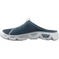 Salomon Reelax Slide 6.0 Herren Pantoletten, Outdoor-bereit, Sofortiger und lang anhaltender Komfort, Vielseitiger Einsatz, Blue Ashes, 40 2/3