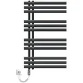 LuxeBath Elektro Heizkörper Anthrazit 300W 600x1000 Iron M Designheizkörper Badheizkörper