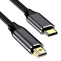REAGLE Kabel 2m USB-C 3.2 Gen 2 Thunderbolt zu Mini DisplayPort Adapter 4K 60Hz
