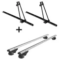 2x Fahrradträger ORION + Dachträger VDP004 L kompatibel mit für Opel Astra Caravan 92-04