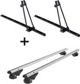 2x Fahrradträger ORION + Dachträger VDP004 L kompatibel mit für Opel Astra Caravan 92-04