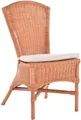 Rattan Esszimmer-/ Küchen -Stuhl hohe Rückenlehne (Terracotta, ohne Armlehne)