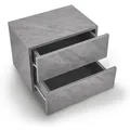 Juskys Wandschrank Nachttisch 40x29x30 cm mit 2 Schubladen Betonoptik