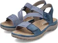 Rieker Damen Riemchensandalen himmelblau, Damen:39 EU